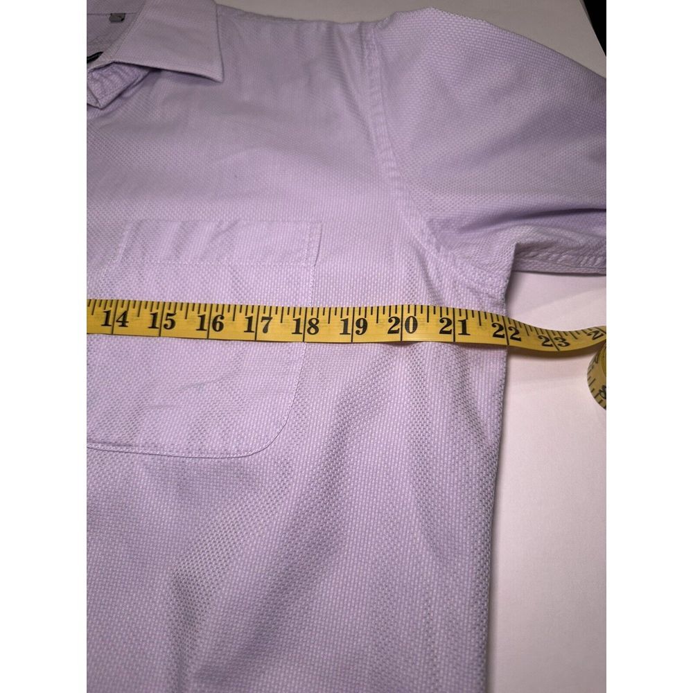 Luchiano Visconti Roma Long sleeve French cuff Sz 15 1/2 Button Down Lavender - Picture 5 of 10